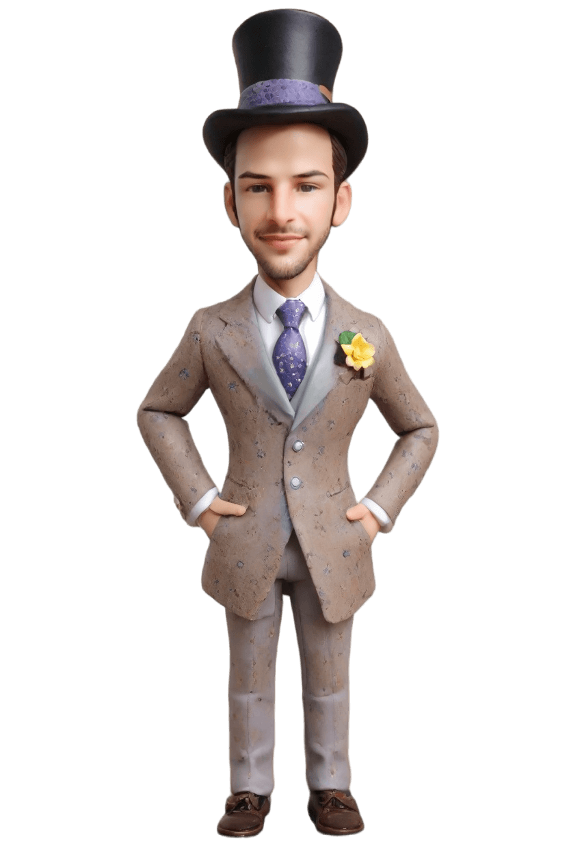 Custom Winking Gentleman Bobblehead,John's Hilarious Bobblehead Creation