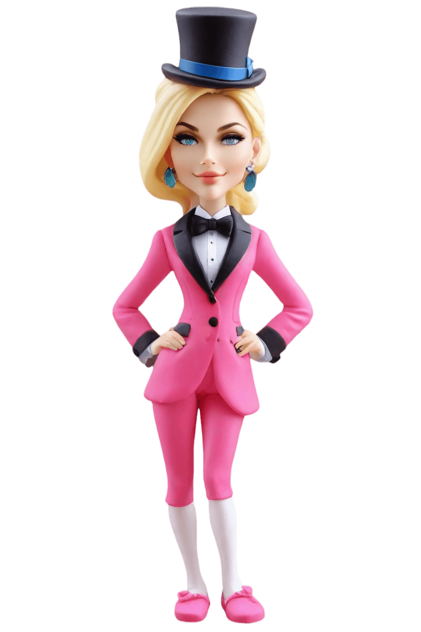 Custom Fun Celebration Bobblehead,She Created Her Cheeky Bobblehead Doll!