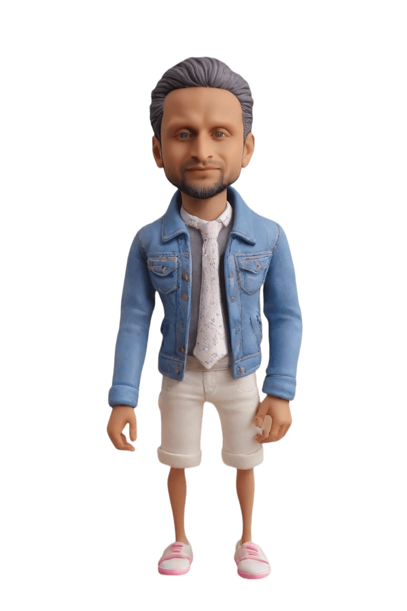 Custom Music Vibes Bobblehead,He Made His Own Groovy Bobblehead Doll