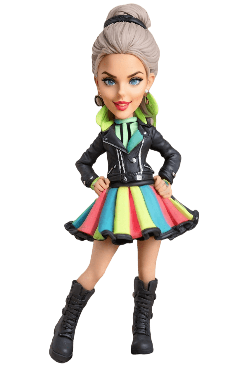 custom Empowerment Fashion bobblehead,She's Strutting Her Stuff: Create Your Own Fashionista Bobblehead