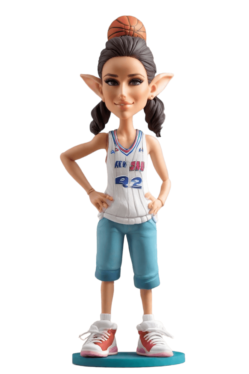 custom Sporty Chic Bobblehead,She Created Her Own Sporty Bobblehead Doll