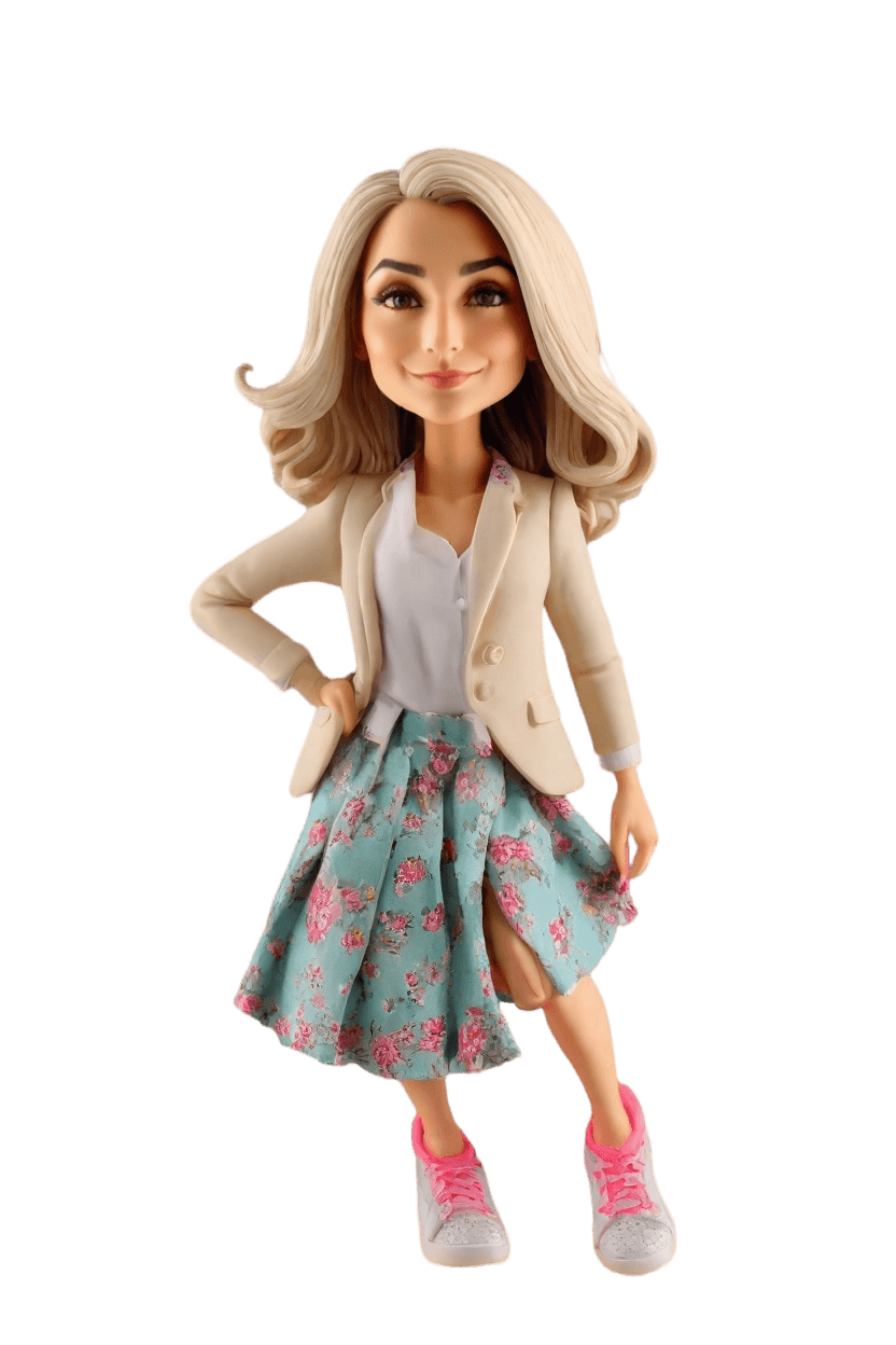 Custom Birthday Cheeky Bobblehead,She's Unveiling Her Cheeky Birthday Bobblehead! π