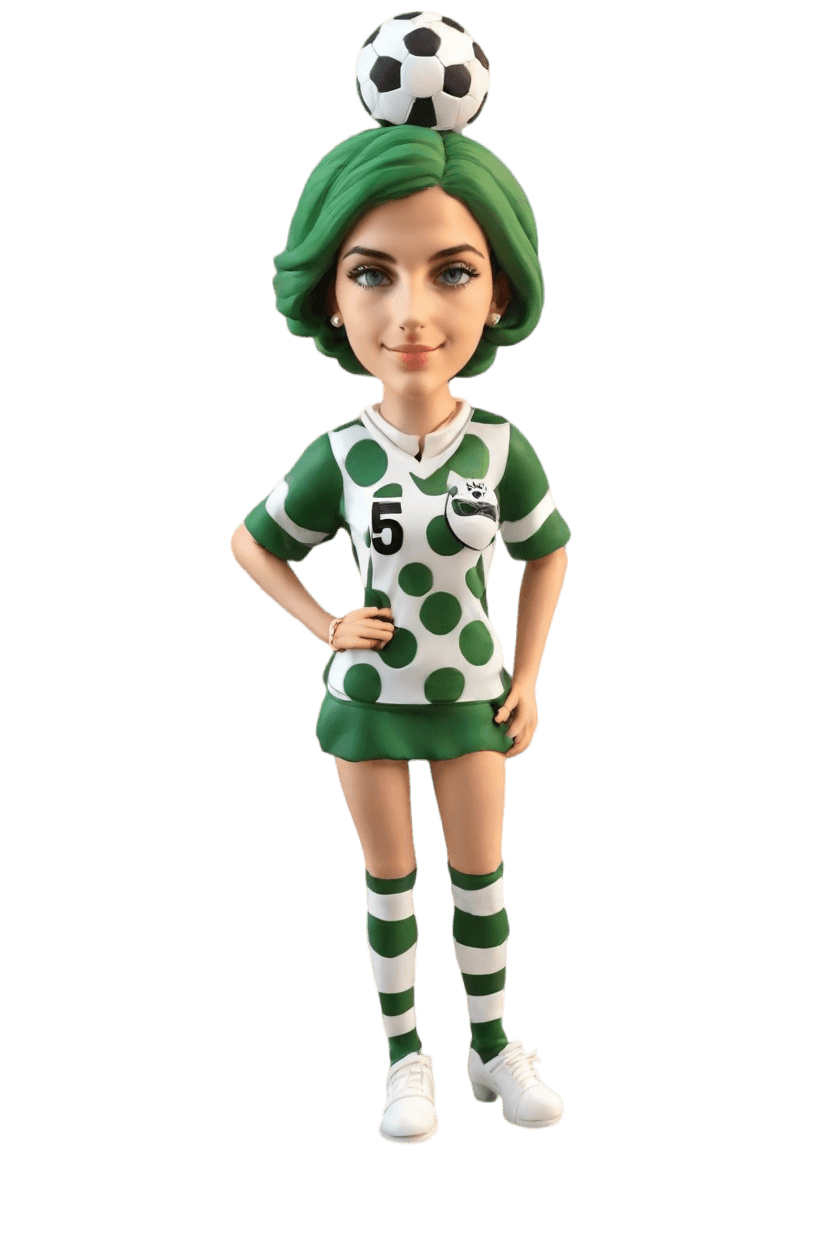 Custom Kickin' Soccer Bobblehead,She's Making Her Own Cheeky Soccer Bobblehead!