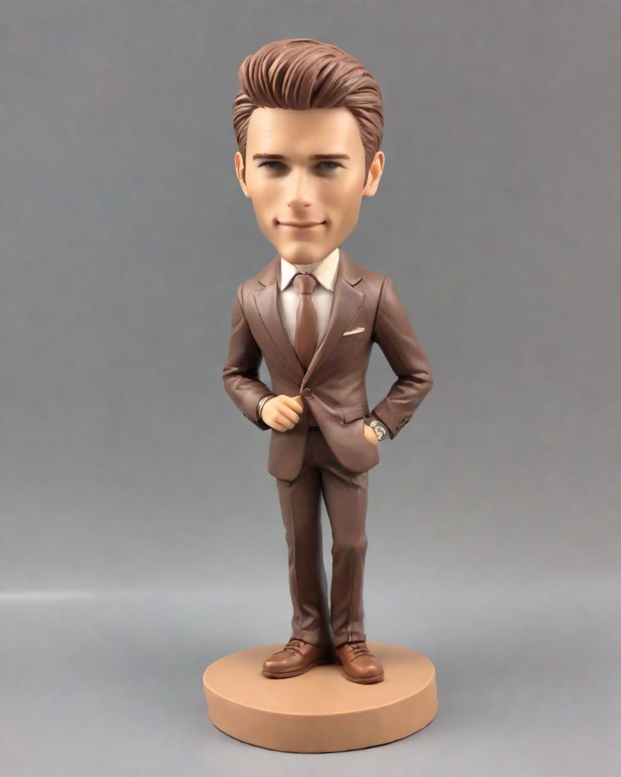 A Personalized Bobblehead: The Ultimate Fan's Gift to Their Boss,My Boss's Day Surprise: Unveiling the Mini-Me Bobblehead in Action