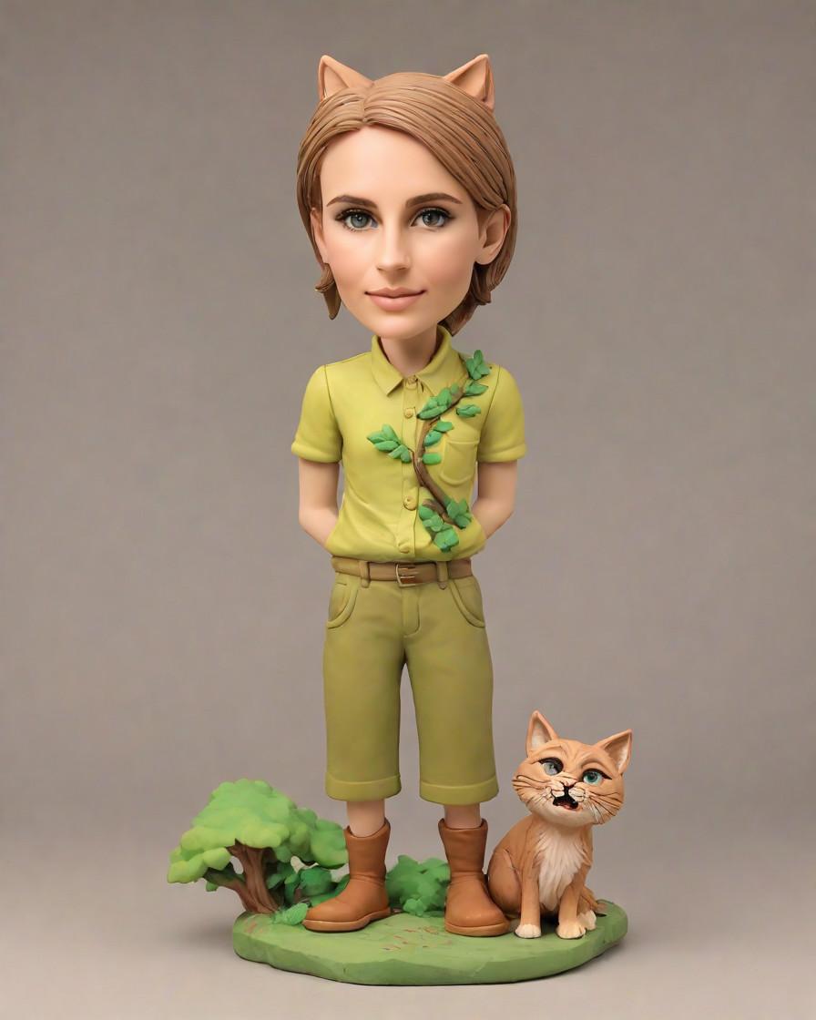 Trend Alert: Cat-Eared Bobbleheads Take Over the Fashion Scene,My Anime-Style Mini-Me: A Cat-Eared Adventure in the Enchanted Woods